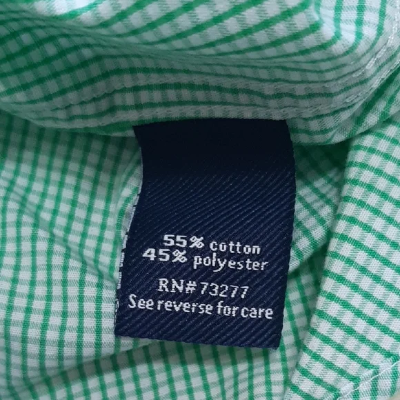 Croft & Barrow Men's 16 32 / 33 Long Sleeve Button Down Mint Green And White - Picture 5 of 10